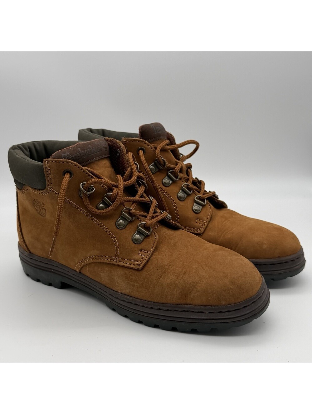 Timberland Women’s Chukka Boots Brown Leather Hiking Work Boots Size 8.5 M